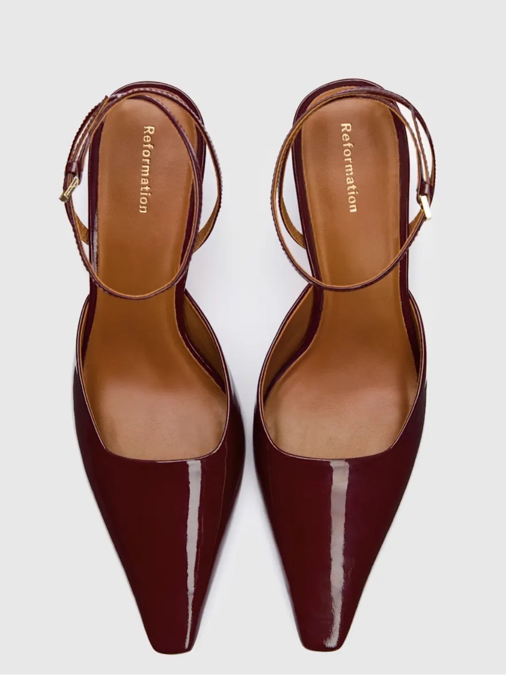 Reformation Natasha Pump- Wine Patent